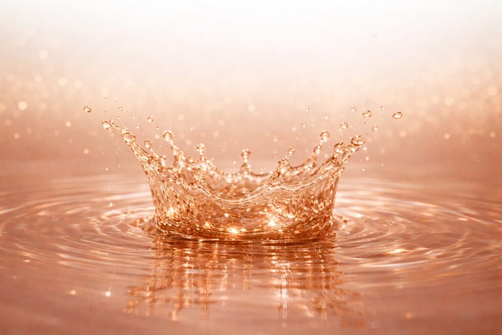 40代の肌とエネルギー感をイメージした水面とやわらかな光のビジュアル