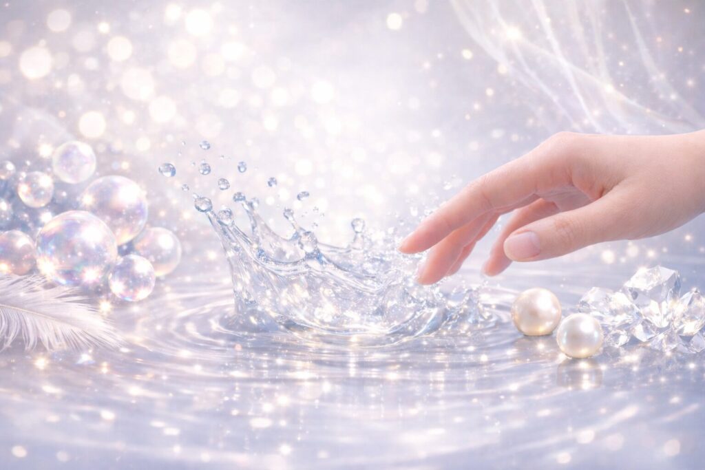 40代の肌でコラーゲンケアを考える手元のイメージ