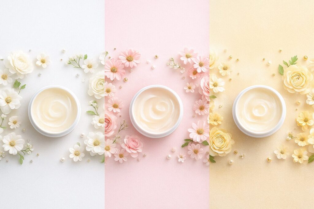 クレンジングバームの選び方のポイントをイメージとして表した写真。洗浄感と保湿のバランスを意識した世界観