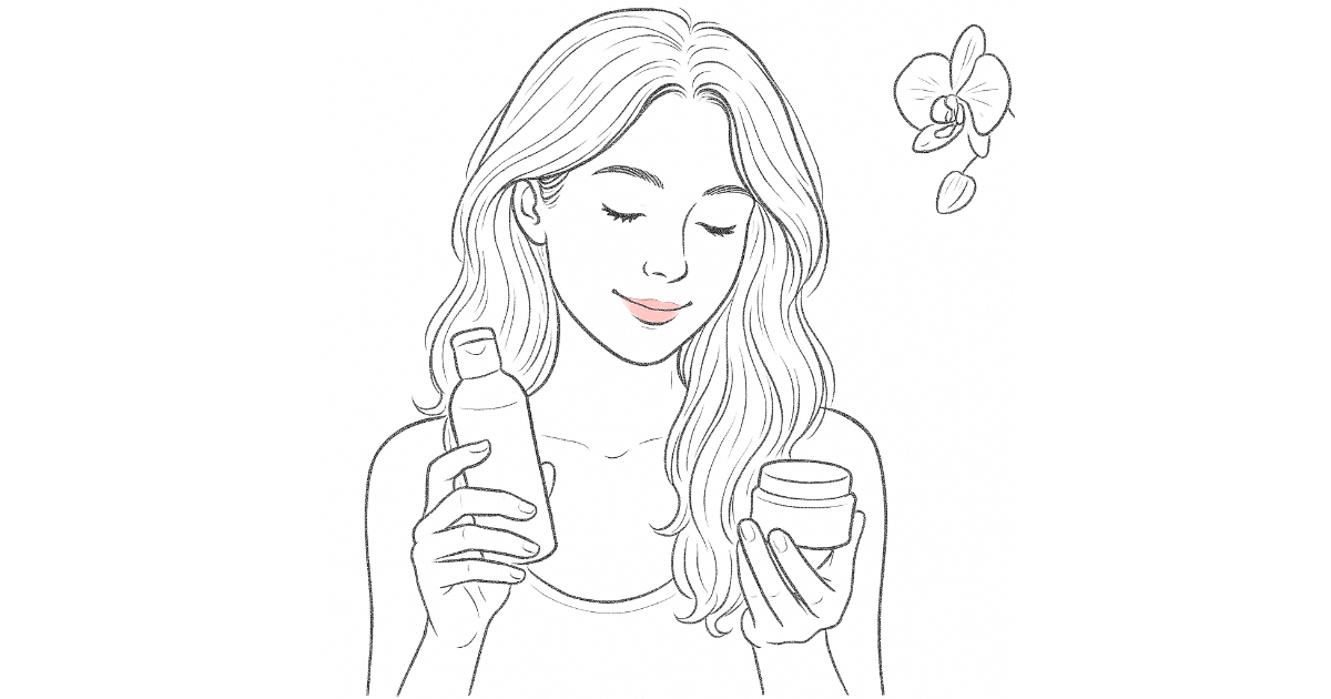 乳液とクリームを使い分けて保湿バランスを整えるイメージ