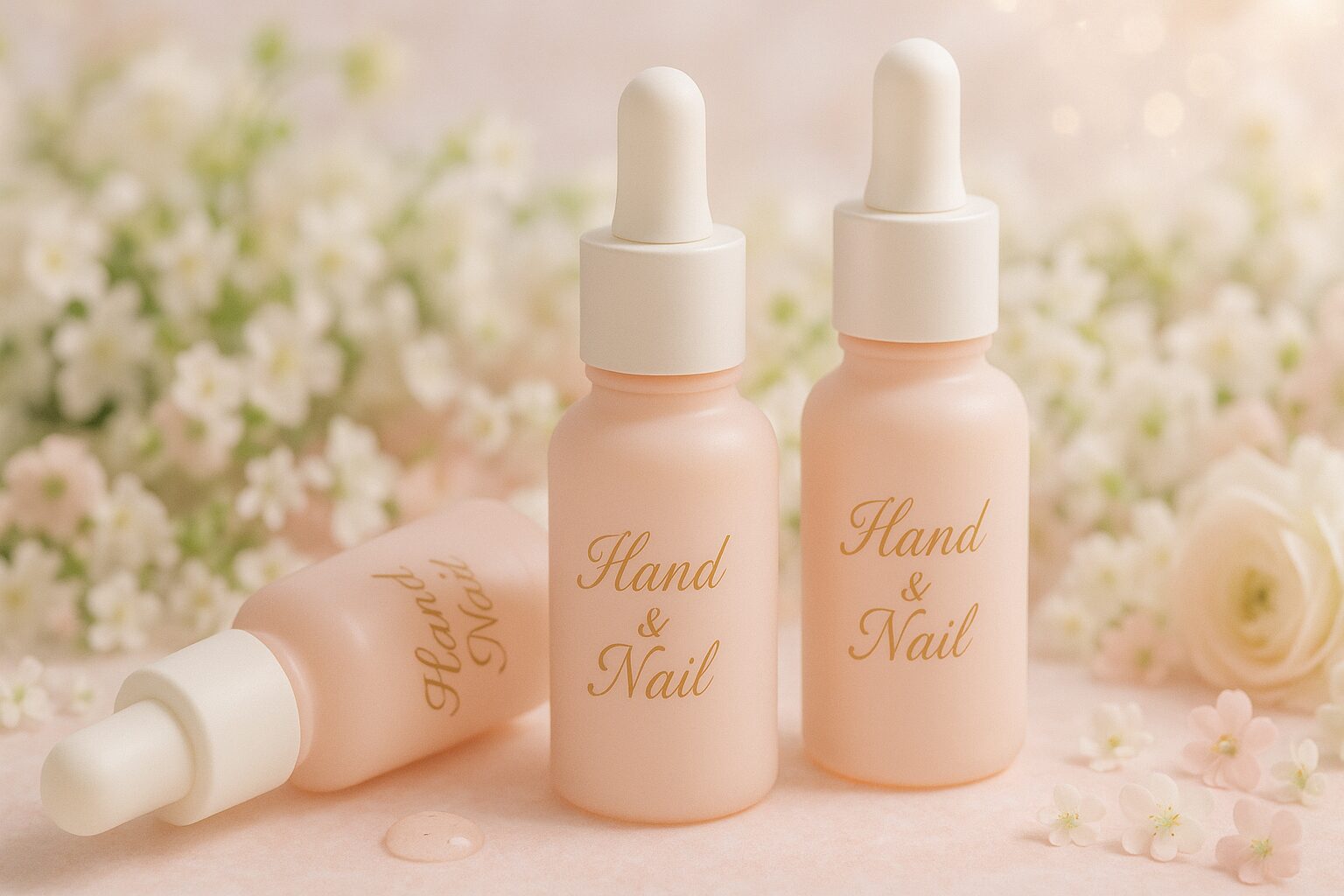 40代向け手の甲・指先の美容液ケアのイメージ（うるおいとハリを与える保湿ケア）