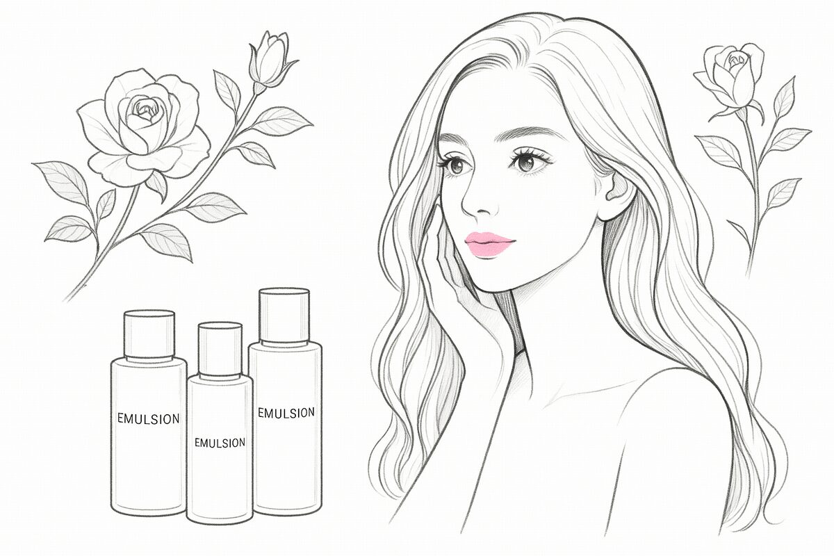 インナードライ対策に役立つ乳液とうるおいケアのイメージ