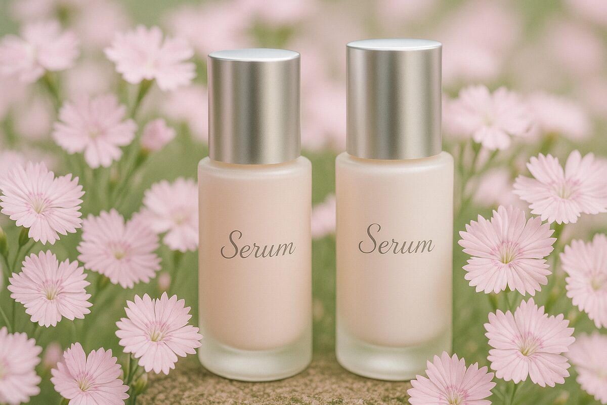 40代向け国産ブランド美容液のイメージ（上質で安心感のある雰囲気）