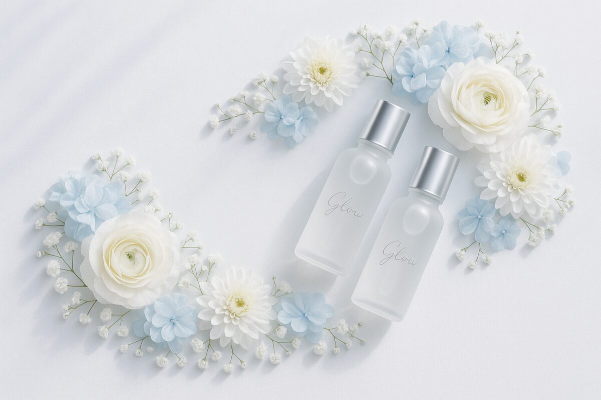 冬のマスク肌荒れ対策に役立つスキンケアイメージ 乾燥・赤み・小じわケアを意識した美容液の写真