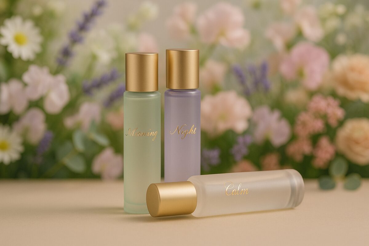 50代の朝夜美容液ケアにおすすめのアイテムイメージ（時間帯で使い分けてハリとうるおいを守る）