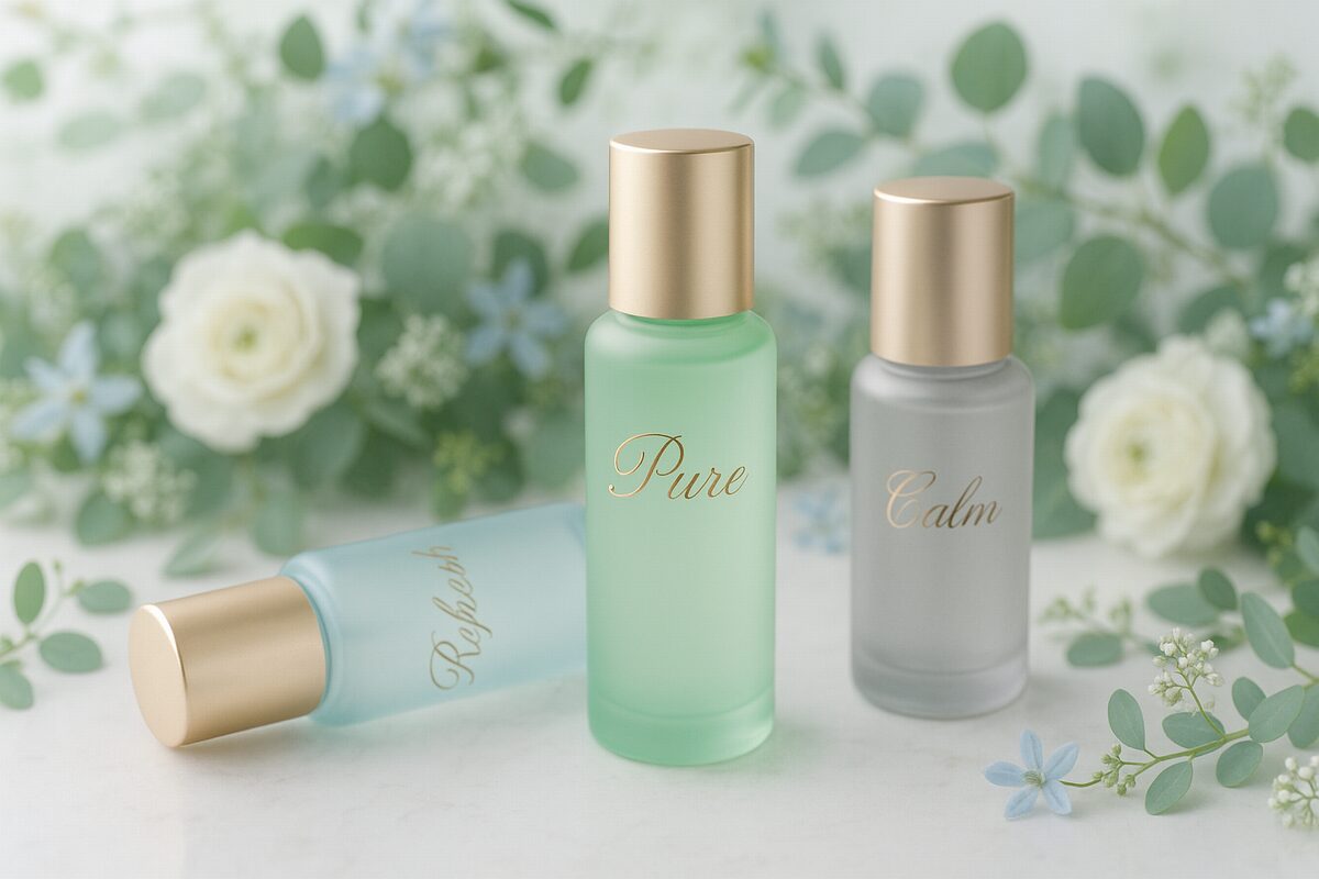 50代脂性肌向け美容液のイメージ（テカりを抑えてうるおいを保つケア）