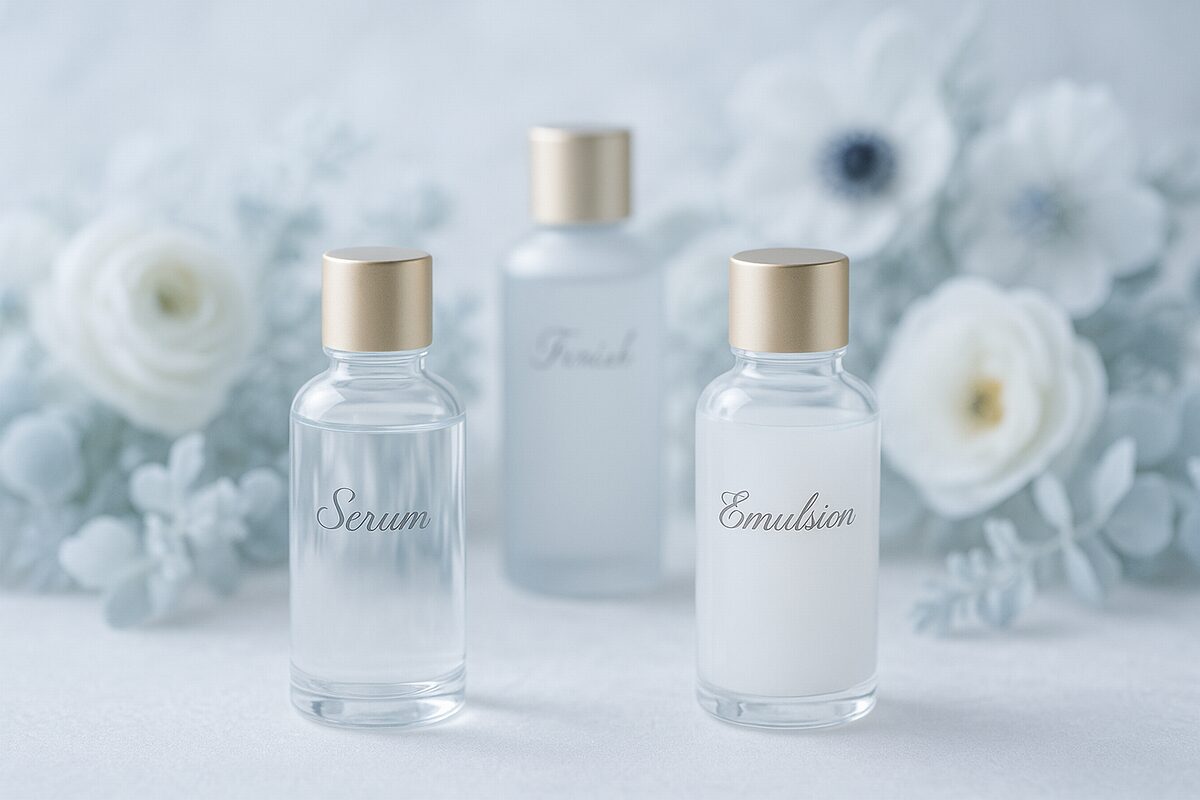 50代の美容液と乳液の重ね使いイメージ（冬の乾燥対策でうるおいを守る）