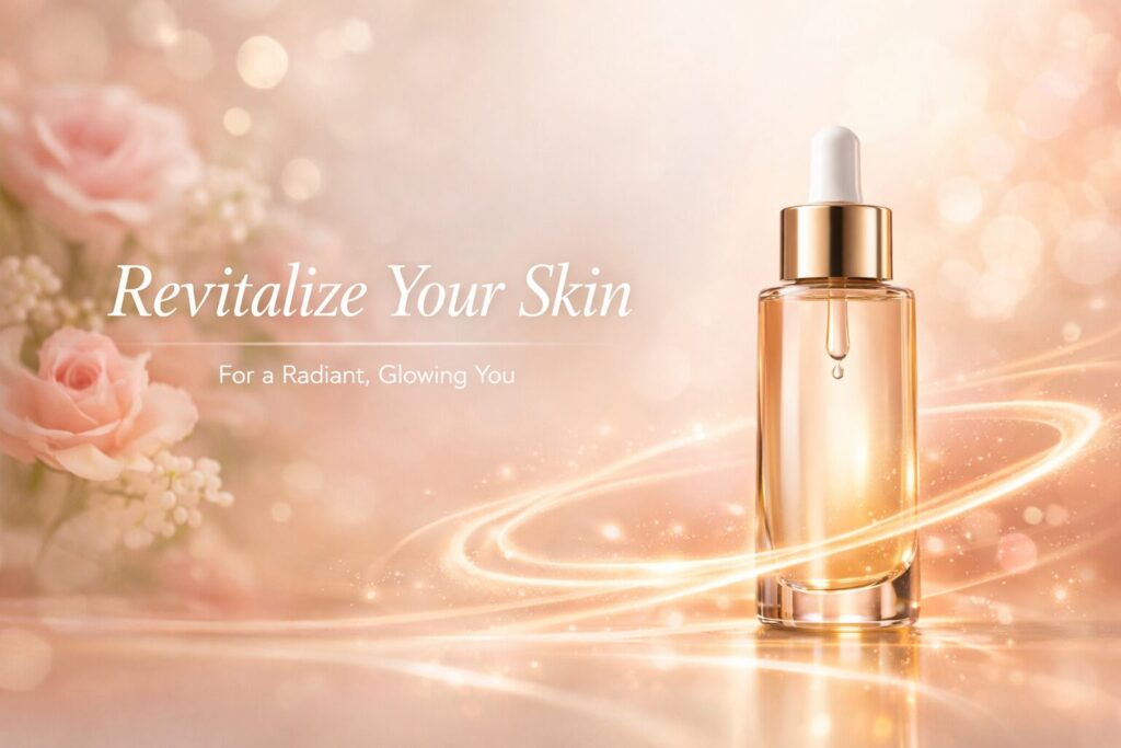 巡りを意識した40代向け美容液のイメージ画像