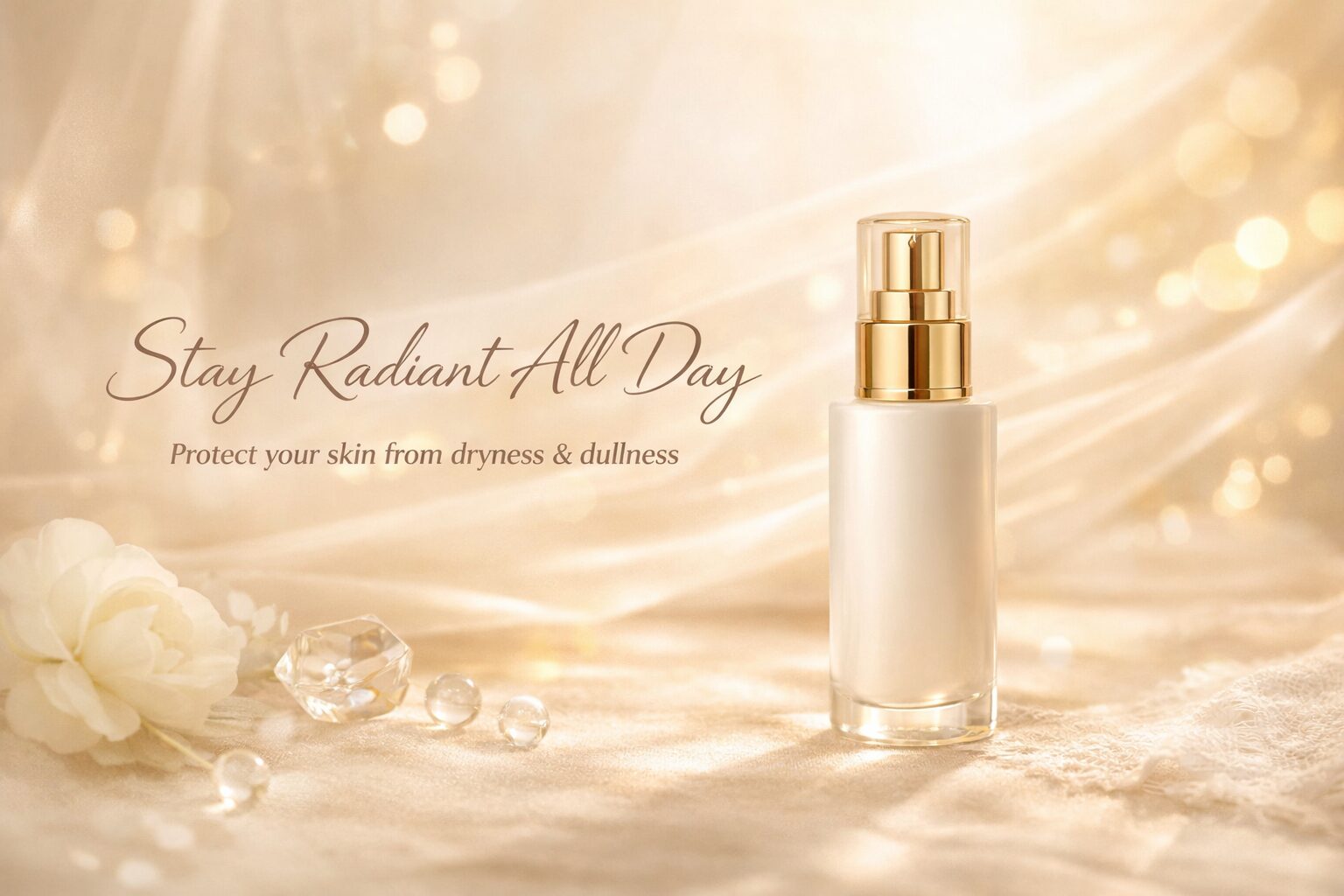 40代向け日中美容液の選び方｜外出中の乾燥やくすみを防ぐ設計イメージ