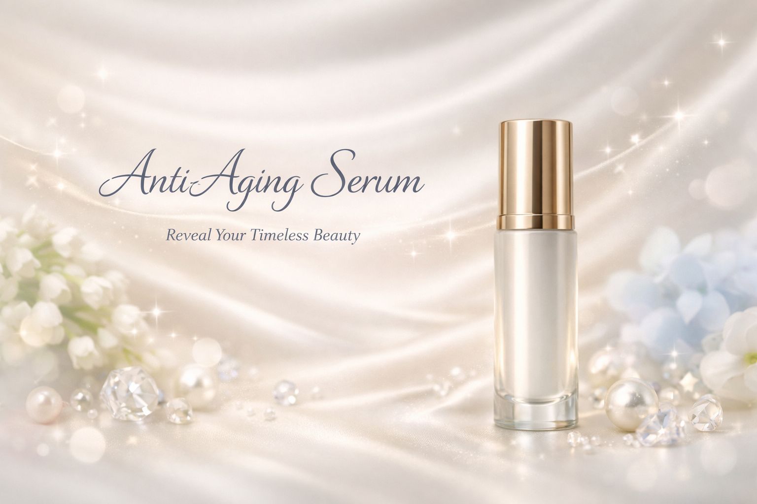 40代のシワ美容液の使う順番とスキンケア手順のイメージ