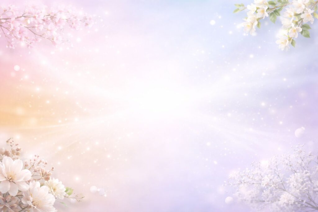 40代の敏感肌向けに四季ごとの環境変化をイメージした、春のピンク・夏のブルー・秋のベージュ・冬のラベンダーがやさしく溶け合う美容イメージ背景